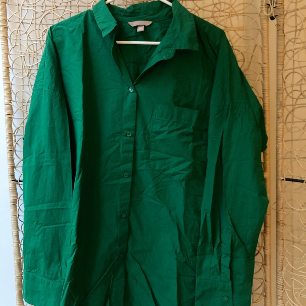 H&M Women's Green Shirt Jacket